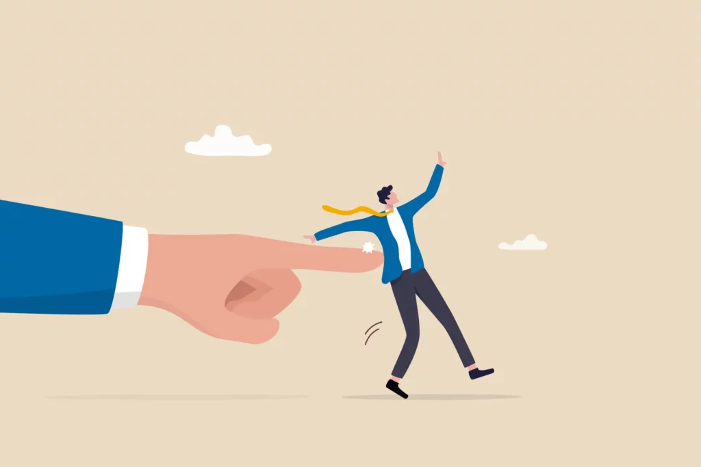 Nudge theorie gedragsverandering concept illustratie