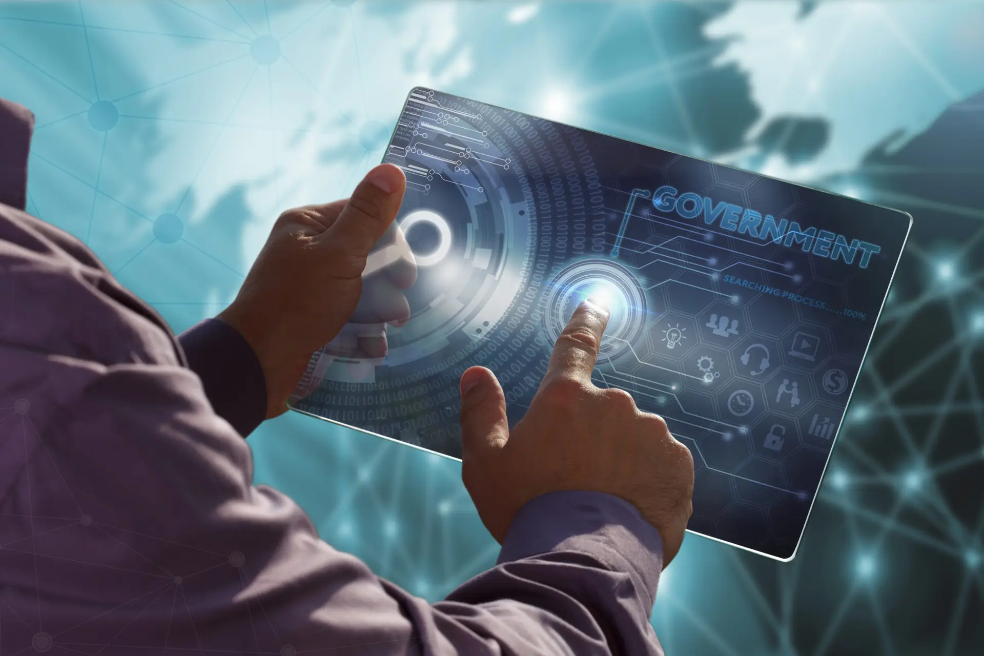 Zakelijk technologie internet netwerk concept