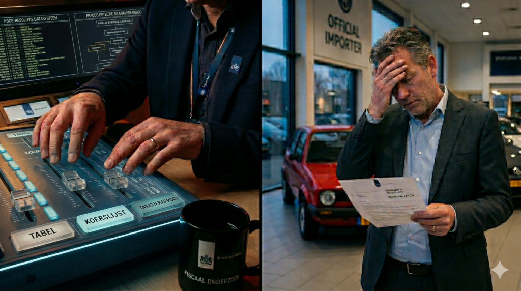 Belastingdienst BPM-algoritme Wegenrisicos knoppen Tabel Koerslijst Taxatierapport autodealer leest naheffing