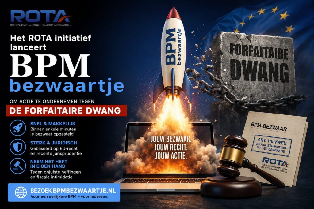 BPMBezwaartje.nl, het ROTA-initiatief voor gratis bezwaar tegen de kennisgeving onjuiste aangifte bpm en forfaitaire dwang